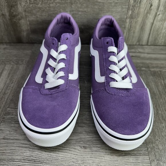 Vans Old Skool Kids size 2.5 Purple White Causal Shoes - Picture 4 of 8
